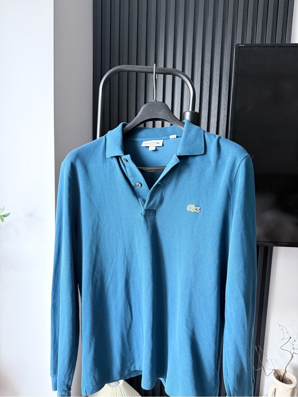Lacoste Men’s Teal Long-Sleeve Polo